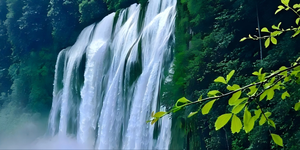 • China + Guizhou + Huangguoshu Waterfall + Libo Xiaoqikong Scenic Area + Xijiang Qianhu Miao Village + Zhenyuan Ancient Town + Mount Fanjing