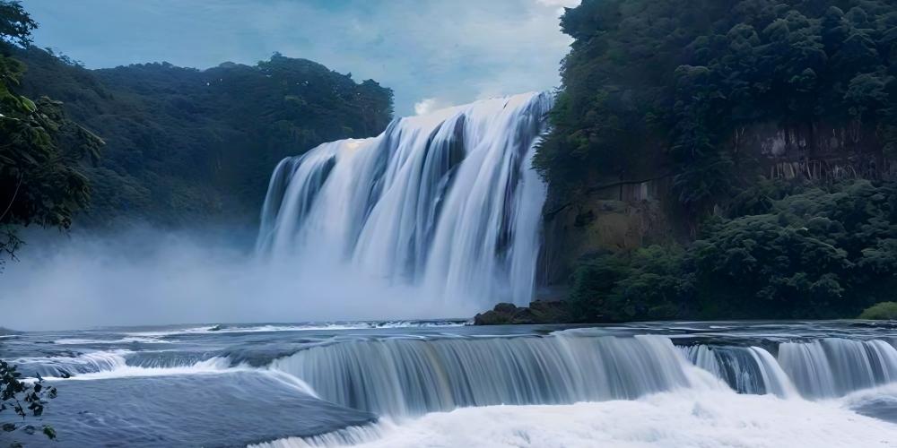 • China + Guizhou + Huangguoshu Waterfall + Libo Xiaoqikong Scenic Area + Xijiang Qianhu Miao Village + Qingyan Ancient Town