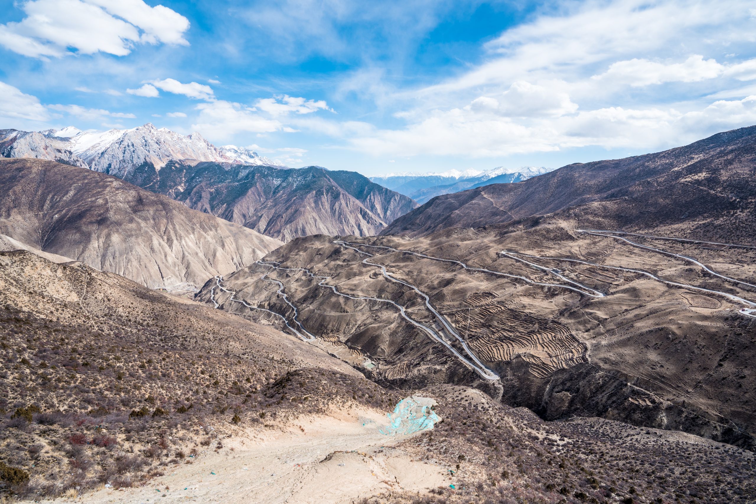 Zig-Zag Mountain Road With 72 Turns